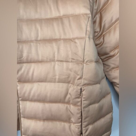 Elisabetta Franchi Peach Quilted Crop Coat - Size 46 (US 10) - Picture 6 of 16